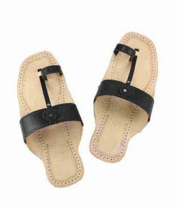 Beautiful Black Belt Kolhapuri Chappal For Men