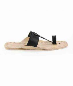 Beautiful Black Belt Kolhapuri Chappal For Men