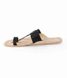 Beautiful Black Belt Kolhapuri Chappal For Men