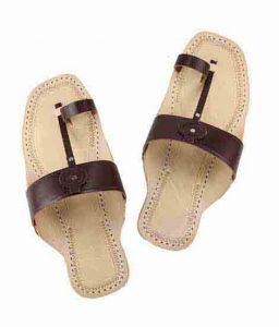 Awesome Black Six Laces Cross Kolhapuri Chappal