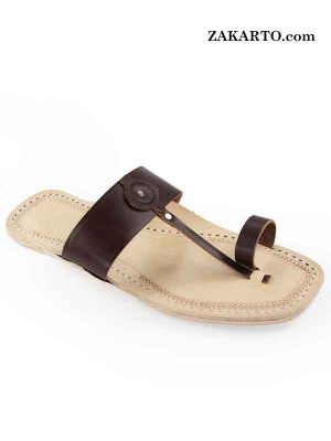 Awesome Black Six Laces Cross Kolhapuri Chappal