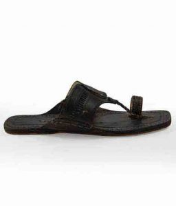 Nice-Looking Black Artist’S Kolhapuri Chappal For Men