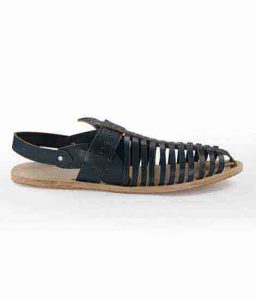 Wonderful Dull Blue Laces Kolhapuri Leather Shoe For Men