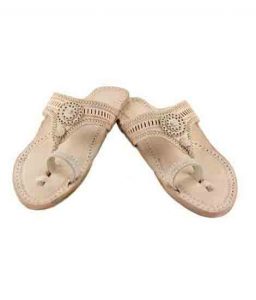 Good Lookig Natural Broad Belt Kolhapuri For Women