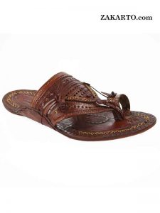 Remarkable Rad Brown Sound Making Kolhapuri Chappal For Men