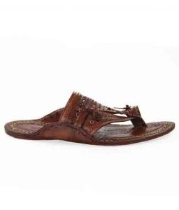 Remarkable Rad Brown Sound Making Kolhapuri Chappal For Men