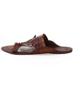 Remarkable Rad Brown Sound Making Kolhapuri Chappal For Men