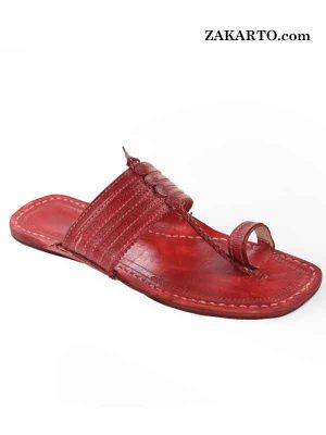 Extraordinary Cherry Red Men Chappal