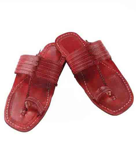 Extraordinary Cherry Red Men Chappal