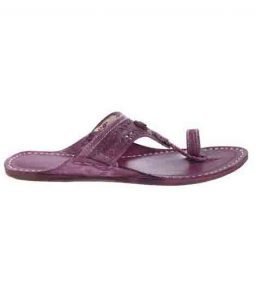 Outstanding Purple Punching Ladies Kolhapuri Chappal