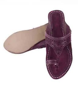 Outstanding Purple Punching Ladies Kolhapuri Chappal