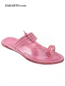 Superb Baby Pink Ladies Kolhapuri Chappal