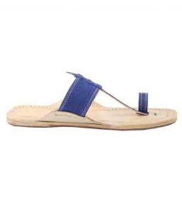 Outstanding Denim Blue Ladies Kolhapuri Chappal