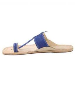 Outstanding Denim Blue Ladies Kolhapuri Chappal