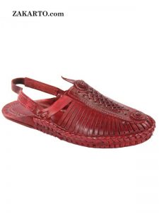 Wonderful Cherry Red Half Kolhapuri Shoe