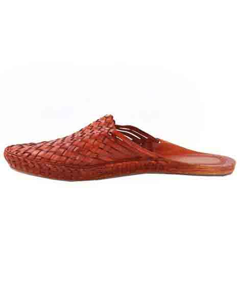 Splendid Tan Color Half Kolhapuri Ladies Shoe