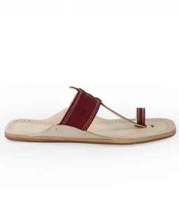 Extraordinary Maroon Kolhapuri Ladies Chappal