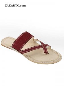 Gorgeous Maroon Belt Kolhapuri Chappal For Women