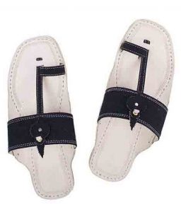 Awesome Denim Black Men Designers’ Kolhapuri Chappal For Men
