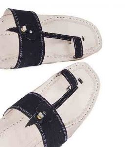 Awesome Denim Black Men Designers’ Kolhapuri Chappal For Men