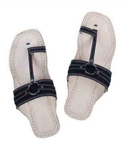 Superior Denim Black Men Kolhapuri Chappal