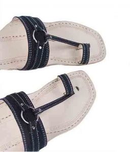 Superior Denim Black Men Kolhapuri Chappal