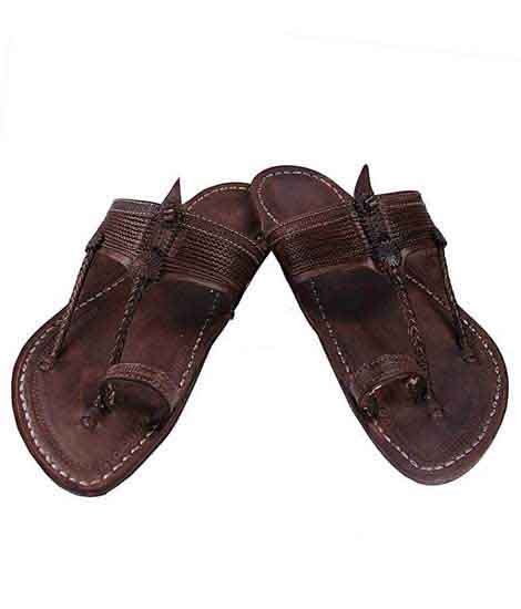 Gorgeous Brown Kapshi Men Kolhapuri Chappal