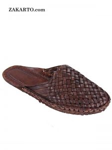 Brown Nice-Looking Half Kolahpuri Shoe For Men