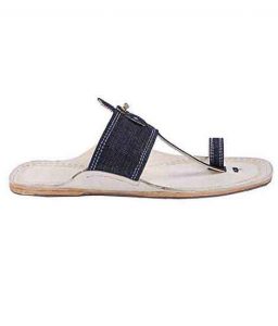 Unusual Denim Grey Designers’ Kolhapuri Chappal