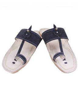 Unusual Denim Grey Designers’ Kolhapuri Chappal