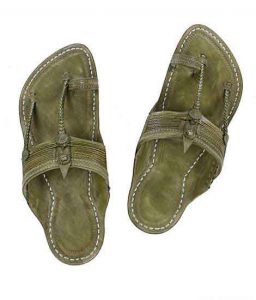 Trustworthy Seaweed Color Kolhapuri Chappal For Men