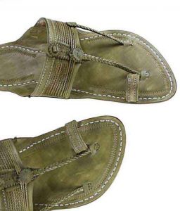 Trustworthy Seaweed Color Kolhapuri Chappal For Men