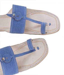 Extraordinary Denim Light Blue Men Chappal