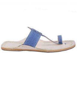 Stunning Denim Light Blue Kolhapuri Chappal For Men