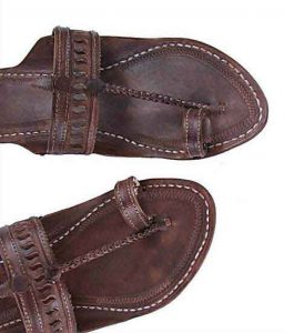 Nice-Looking S Punching Brown Kolhapuri Chappal For Men