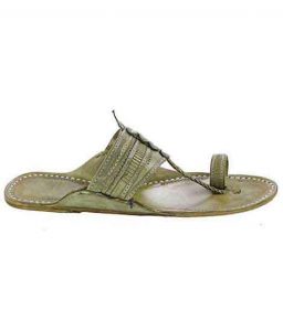 Breathtaking Looking Seaweed Punching Men Kolhapuri Chappal