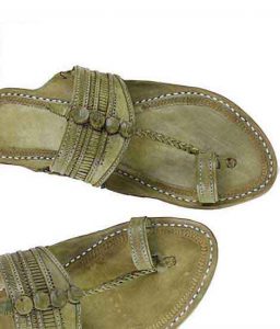 Breathtaking Looking Seaweed Punching Men Kolhapuri Chappal