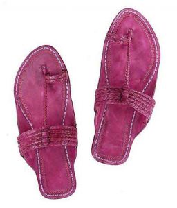 Handsome Purple Five Braids Kolhapuri Men Chappal