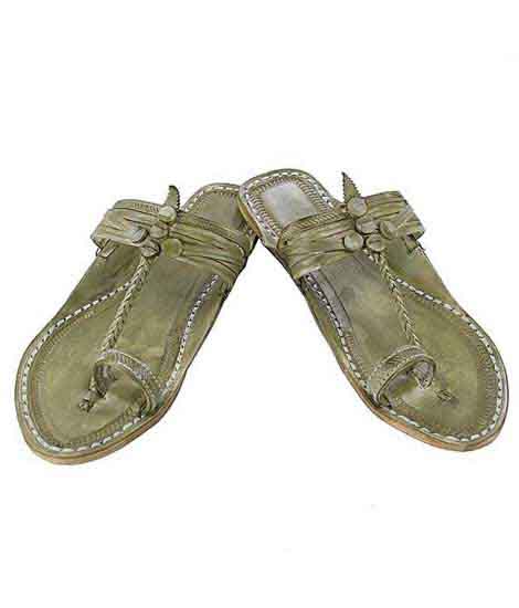 Old-Fashioned Kurundwadi Style Seaweed Kolhapuri Chappal For Men