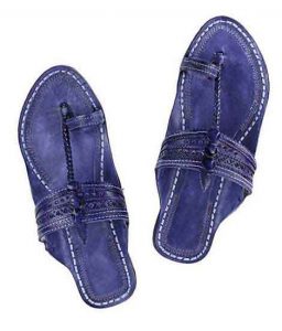 Handsome Dark Blue Kolhapuri Chappal For Men