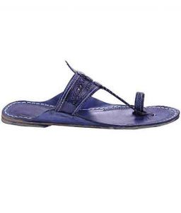 Handsome Dark Blue Kolhapuri Chappal For Men