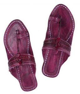 Stunning Purple Kolhapuri Chappal For Men