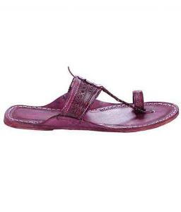 Stunning Purple Kolhapuri Chappal For Men