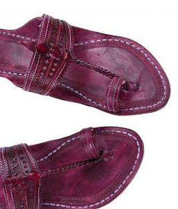 Stunning Purple Kolhapuri Chappal For Men