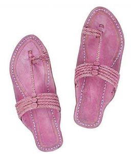 Outstanding Baby Pink Five Braids Kolhapuri Men Chappal