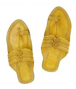 All Time Favored Yellow Kolhapuri Chappal For Men