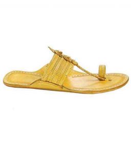 All Time Favored Yellow Kolhapuri Chappal For Men