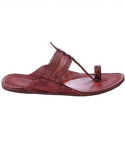 Genuine Good Looking Red Brown Kolhapuri Chappal For Men