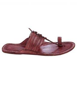 All Time Preferred Red Brown Kolhapuri Chappal For Men