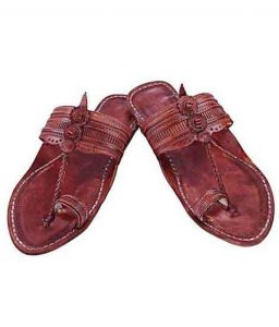 All Time Preferred Red Brown Kolhapuri Chappal For Men